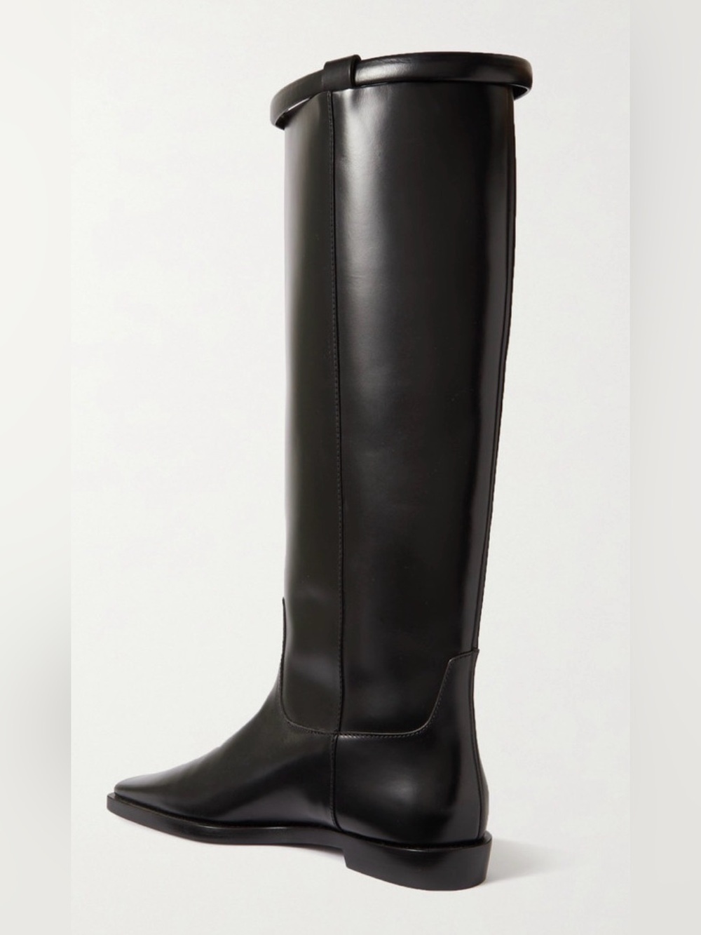 Toteme Black Tall Leather Riding Boots